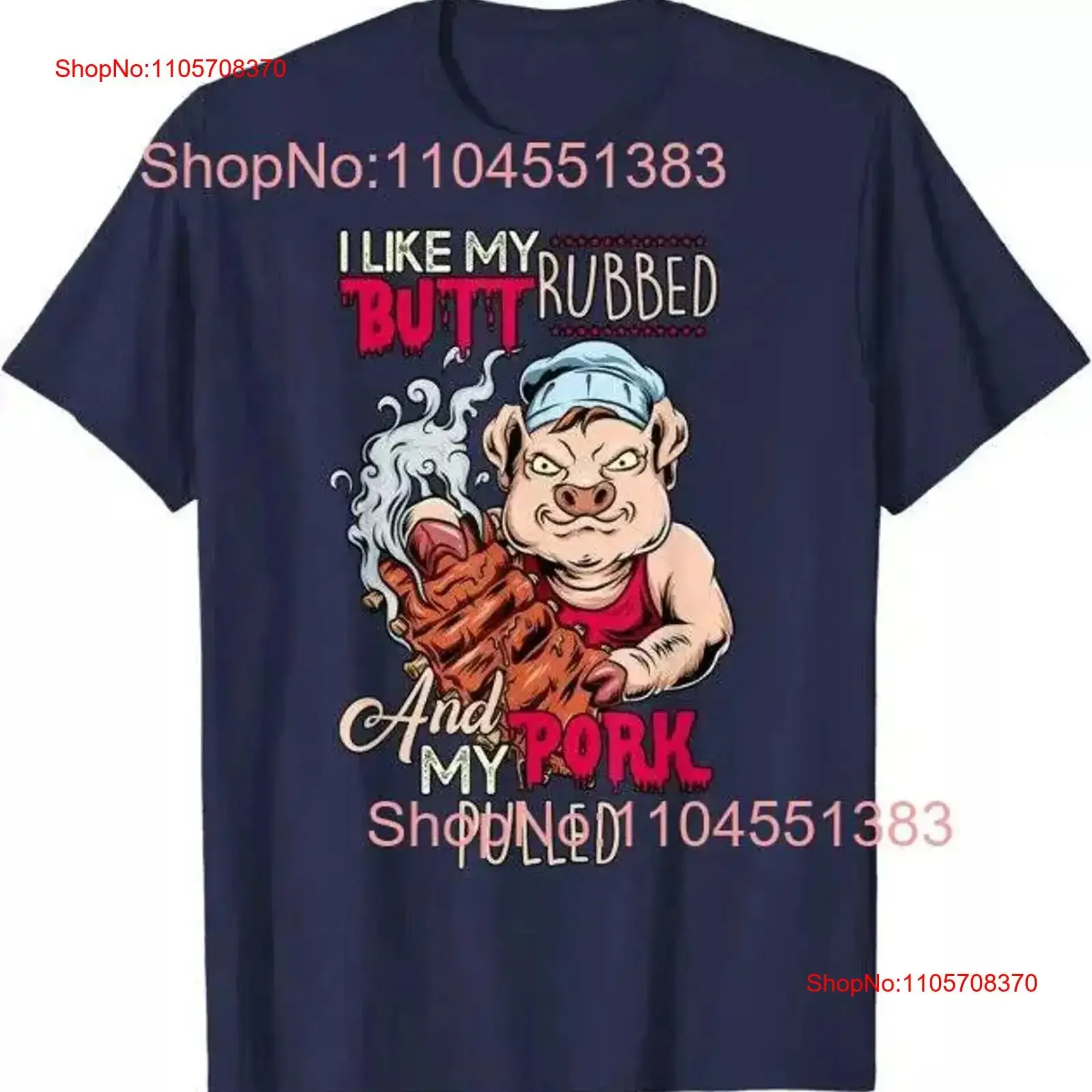 Bbq Grillmaster Like The Butt Rubbed And Pork Pulled T Shirt vintage Washed Unisex fashion Versatile Slightly Stylish