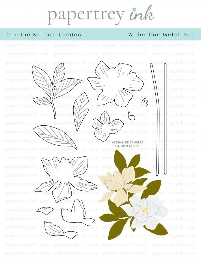 Gardenia Flower Christmas Metal Cutting Dies Scrapbooking for Paper Making Frame Card Craft Supplies No Stamps