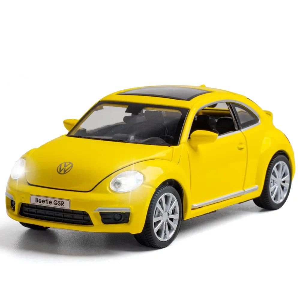 1:32 Volkswagen Beetle GSR  Car Model Pull Back  Alloy Discast Street Metal Business Cars Model Children Toy A134