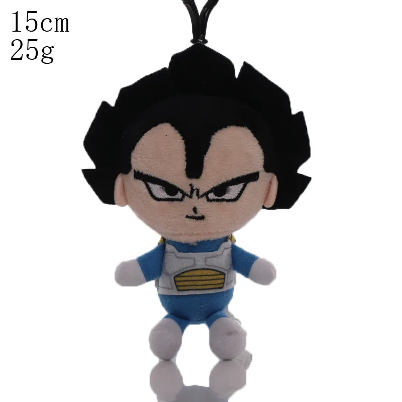 15cm Dragon Ball Anime Character Keychain Pendant Toys Cartoon Goku Vegeta Gohan Doll Ornament for Children Birthday Gift