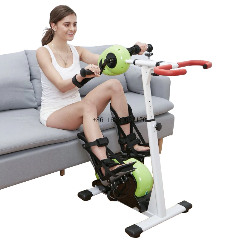 Physical Arm Leg Pedal Rehabilitation Exercise Physical Therapy Bike with Foot Boots Disabled Automatic Physiotherapy Supplies