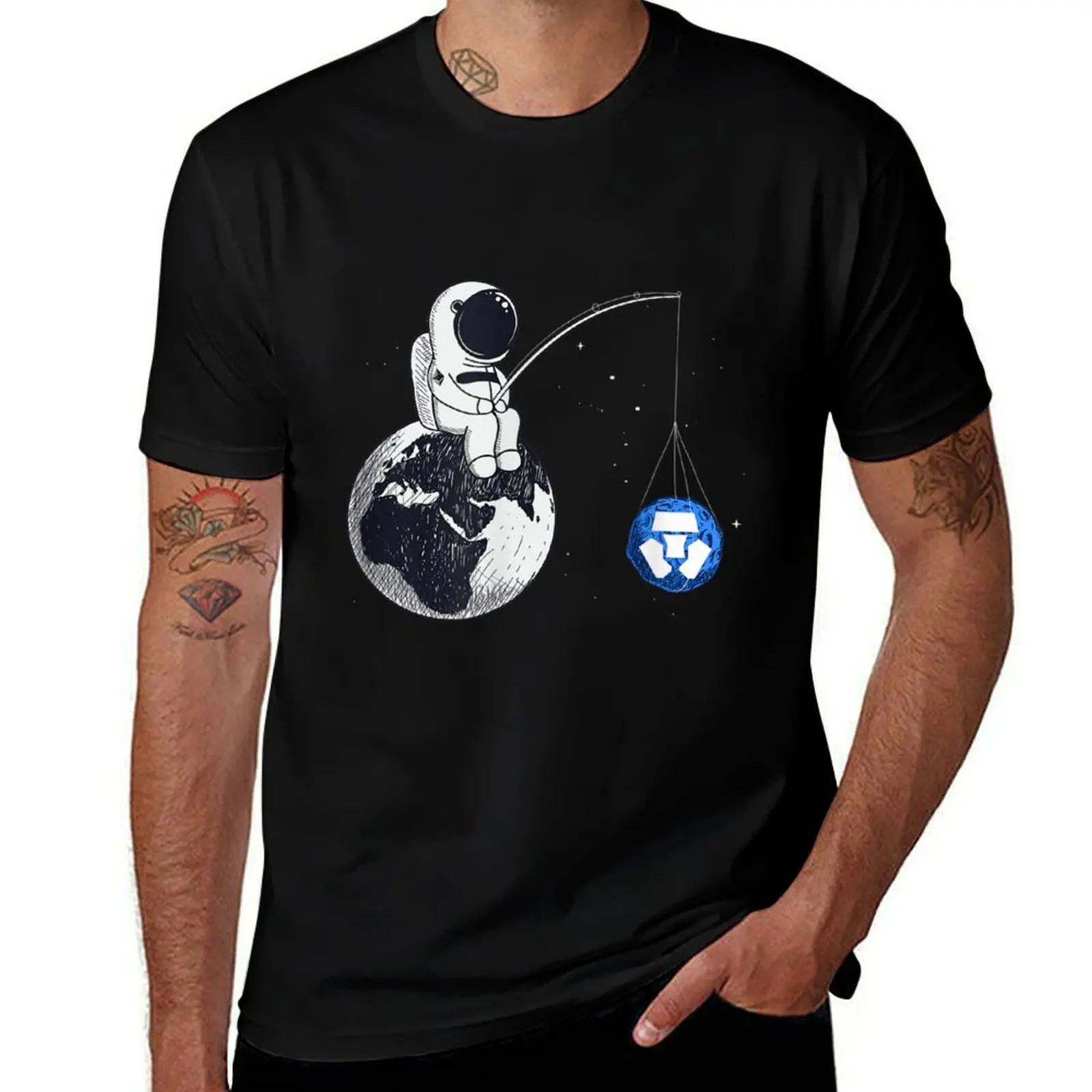 

Cronos cryptocurrency - Crypto.com Coin Cronos CRO Token T-Shirt t shirt for man t shirts for man graphic funny T-Shirt