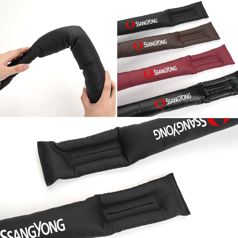 Car Seat Gap Storage Box Seam Filler Strip Leak Plug Accessories For SsangYong Actyon Korando Rexton Kyron Rodius Tivoli 5