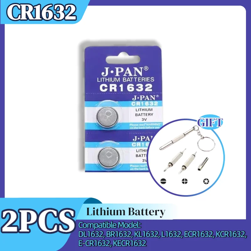 

3V CR1632 BR1632 LM1632 ECR1632 Lithium Coin Cell Batteries High-Quality Watch Remote Control Toy Calculator Compatible Battery