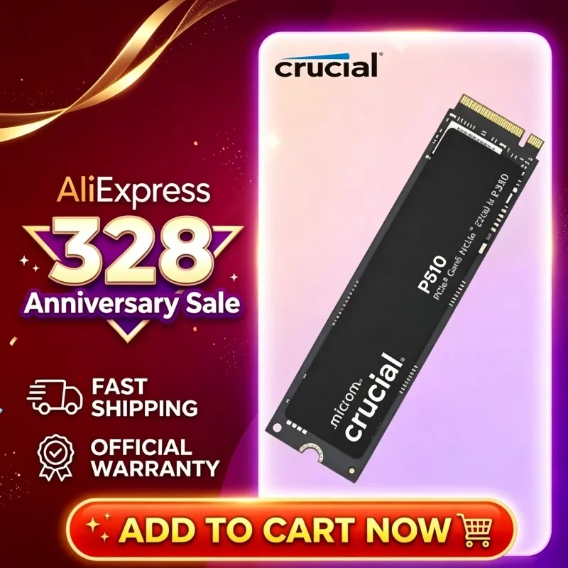 Crucial P510 M.2 2280 PCIe Gen5 NVMe SSD Internal Solid State Drive High Speed Storage for Desktop Laptop PC