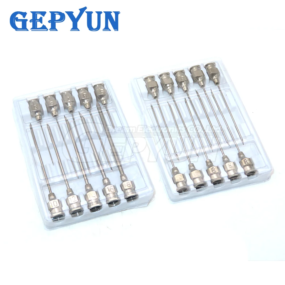 10PCS/LOT Boxs 5*20.5MM Syringe Stainless Steel Needle Veterinary Needle 5x20.5 5.5x24 6x35 6.5x29 7x36 20X38 Dispensing Needle