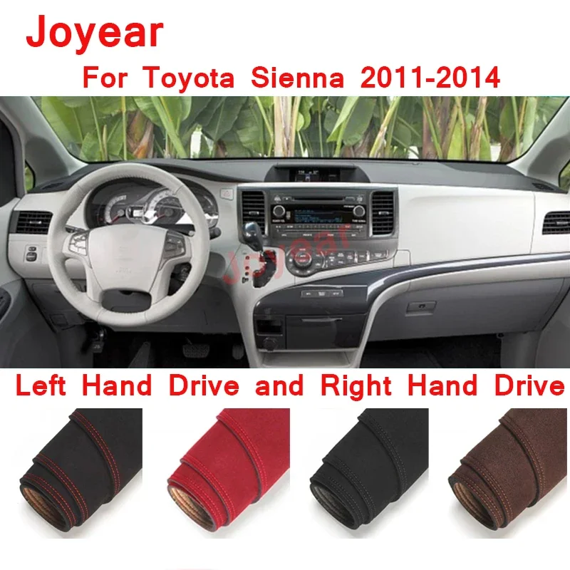 

For Toyota Sienna 2011-2014 Car Carpet Ornaments Avoid Light Durable Suede Dashmat Dashboard Cover Interior Accessories