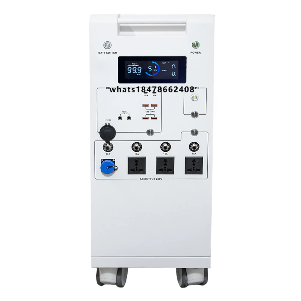 5000W 6000W 5kWh 10kWh 14kWh Large Capacity Solar Charging Generator Portable  Backup Power Station Suitable for Refrigerators