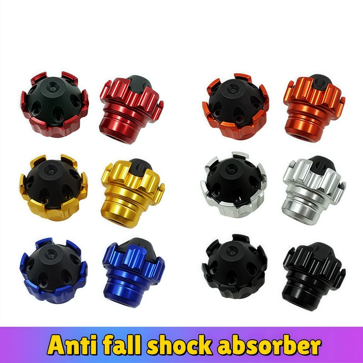 Amortiguador de choque para motocicleta, copa protectora de horquilla delantera anticolisión de viga curva, copa de protección anticaída de aleación de aluminio para rueda delantera de scooter