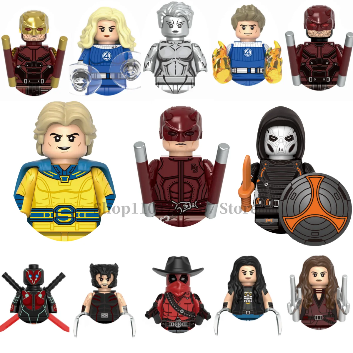 

Marvel brick toys Spider-man Doctor Doom Daredevil building blocks MINI figurines children's gift Puzzle toys