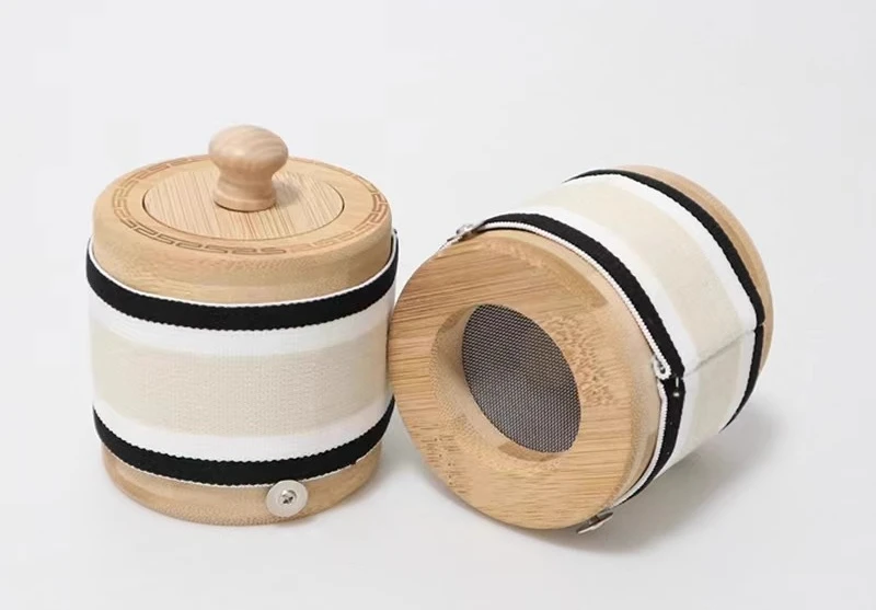 Acupuncture instrument, portable, made of solid wood, smoke-free small suspension pot