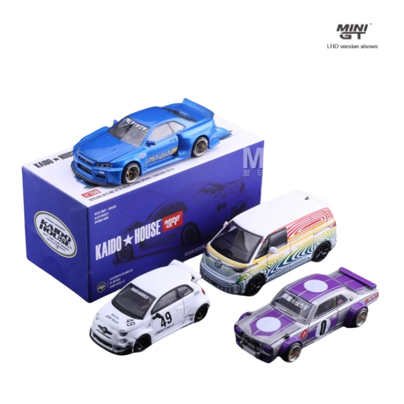 

1:64 #158 GTR R34 #165 Nissan Skyline die-cast miniature alloy car model, boy's room decoration, adult collection ornament.