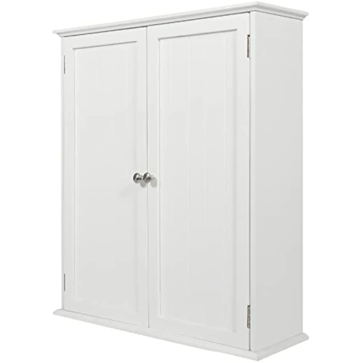 Wall-mounted engineered wood bathroom cabinet 27.6 inches wide with adjustable interior shelf moisture-resistant construction co