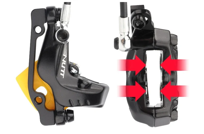 NUTT A4-D 4-Kolben Hydraulische Scheibenbremse für Zero 10X Vsett Kaabo E-Scooter, Aluminiumlegierung mit Stromunterbrechungsfunktion Ersatzteile – Detail 19