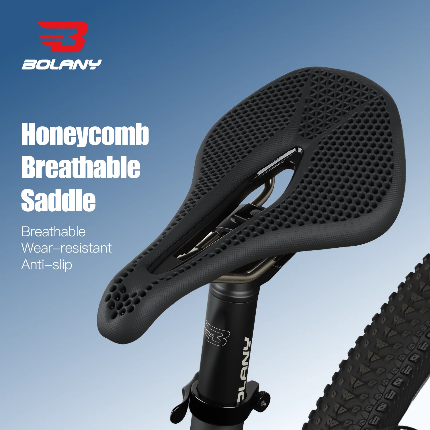 

Велосипедное седло Bolany с 3D-печатью, амортизирующее и дышащее, для горных велосипедов, мягкое сиденье для велоспорта