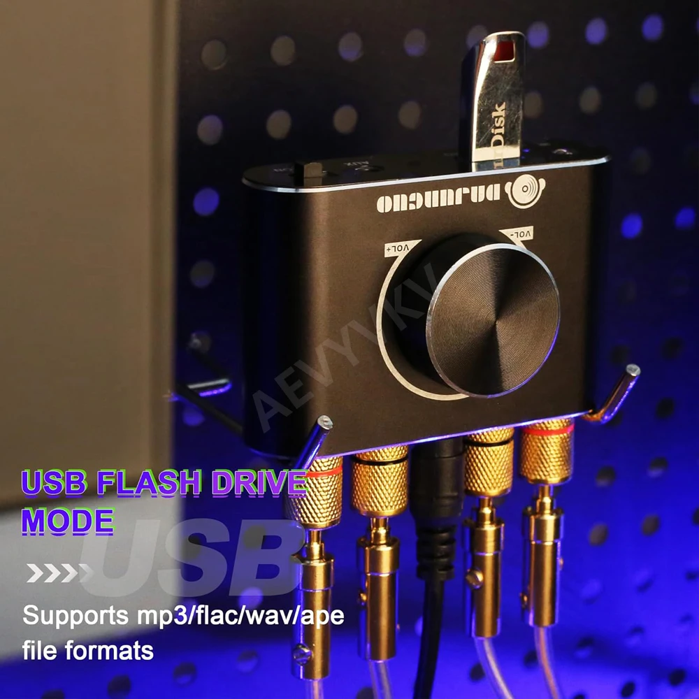 Amplifier Audio Bluetooth Mini Stereo HIFI Amplifier Digital Saluran 2.0 dengan Input AUX/USB/Bluetooth Penerima Audio Nirkabel UE