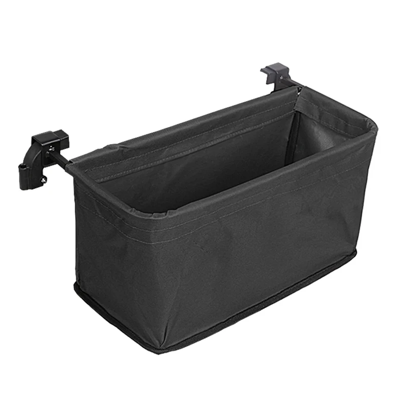 1 Piece Wagon Cart Tail Bag Beach Black Oxford Cloth+Metal Portable Hand Push Pull Cart Basket Wagon Storage Bag