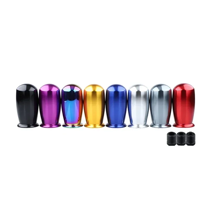 76mm Universal Car Racing Styling Aluminum Gear Shift Knob Manual Transmission Shifter Lever With Three Adapters