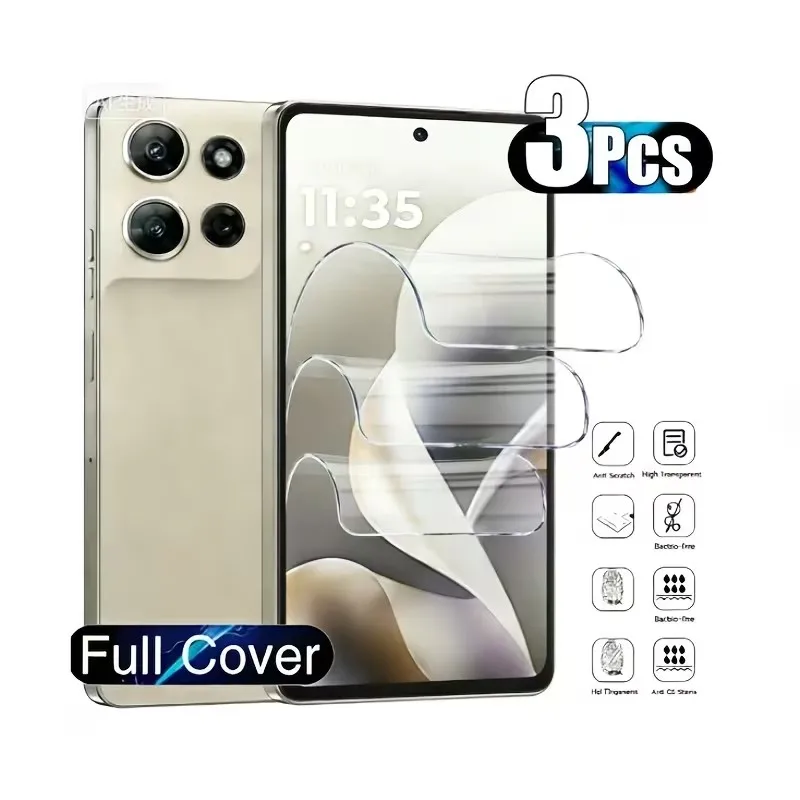 

Гидрогелевая пленка для Motorola G84 G85 G82 G75 G64 G34 G55 G54 G52 G24 G32 G73 G72 G53 G Power G Play 2024, защитная пленка для экрана, 3 шт.