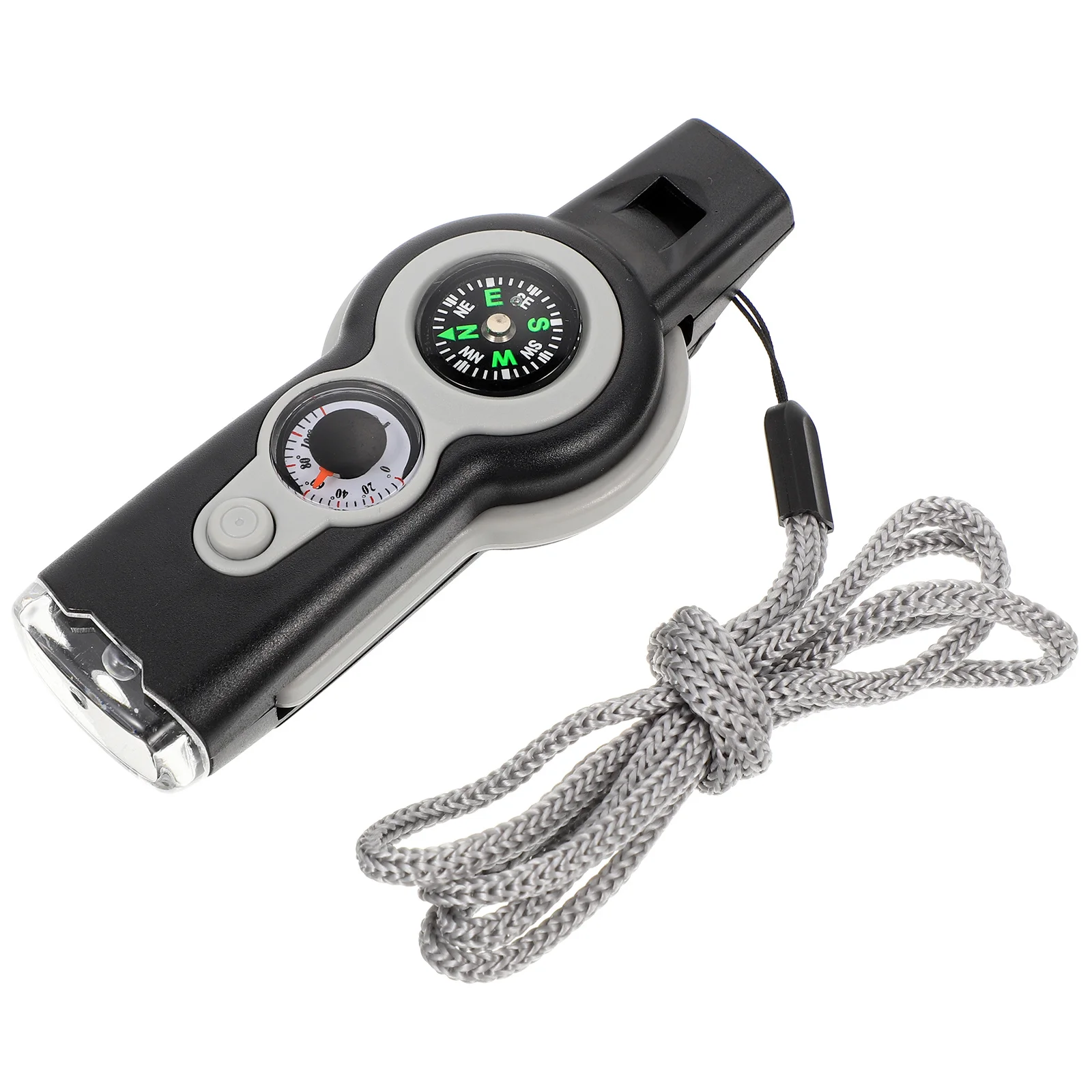 في الهواء الطلق 7 في 1 صفارة إنقاذ الطوارئ بصوت عال البوصلة ميزان الحرارة التنزه التخييم إنقاذ الحياة أداة أداة استغاثة في الهواء الطلق #6