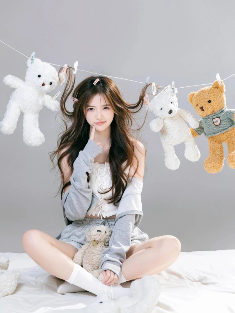 

Стильный костюм в корейском стиле для талантливых девушек: новый, милый, для дня рождения и художественных фотосессий, в стиле «Соленый и сладкий».