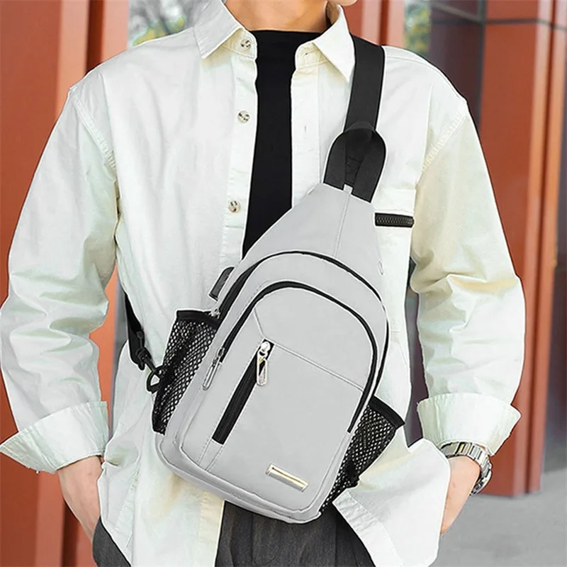 Oxford Chest Bag For Men Multifunctional Casual Fashion Trend Shoulder Bag For Outdoor Sports Versatile Crossbody Bag