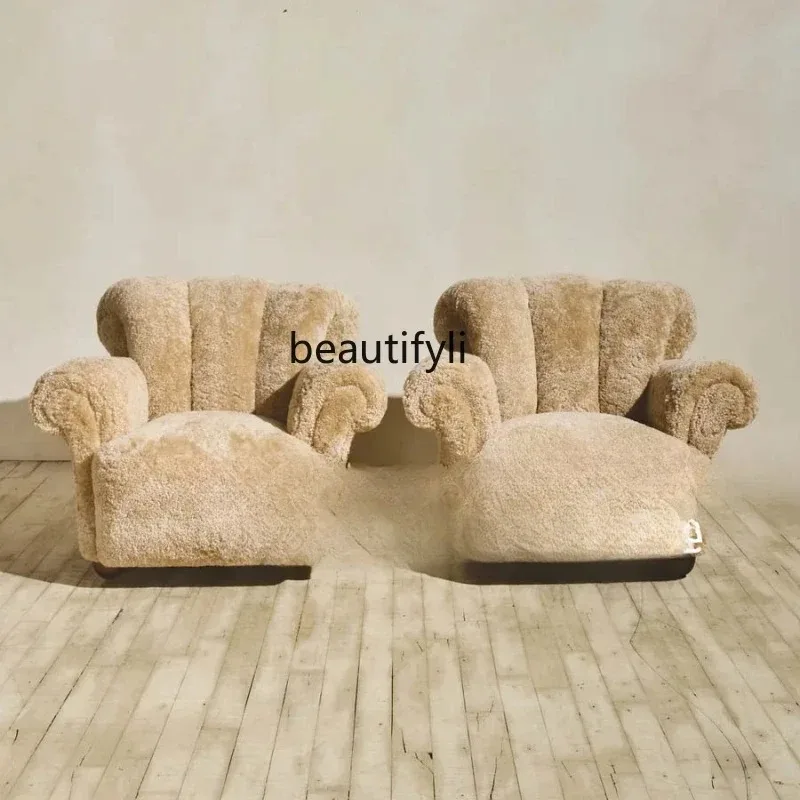 A003 Sofa chair retro solid wood sofa furniture balcony single leisure chair