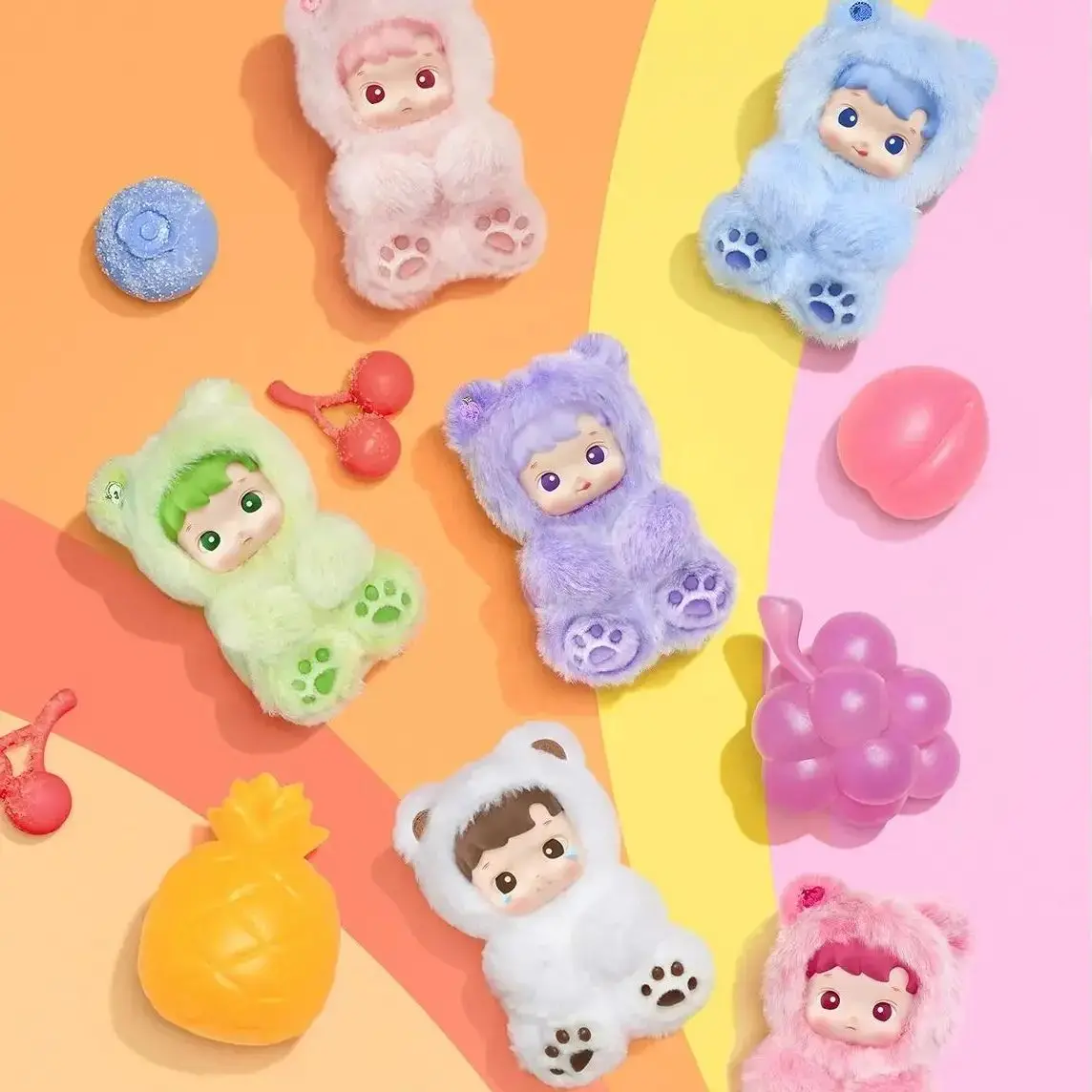 

HACIPUPU 100% AUTHENTIC GUMMY BEAR SERIES Vinyl Plush Pendant Blind Box (Single Box)