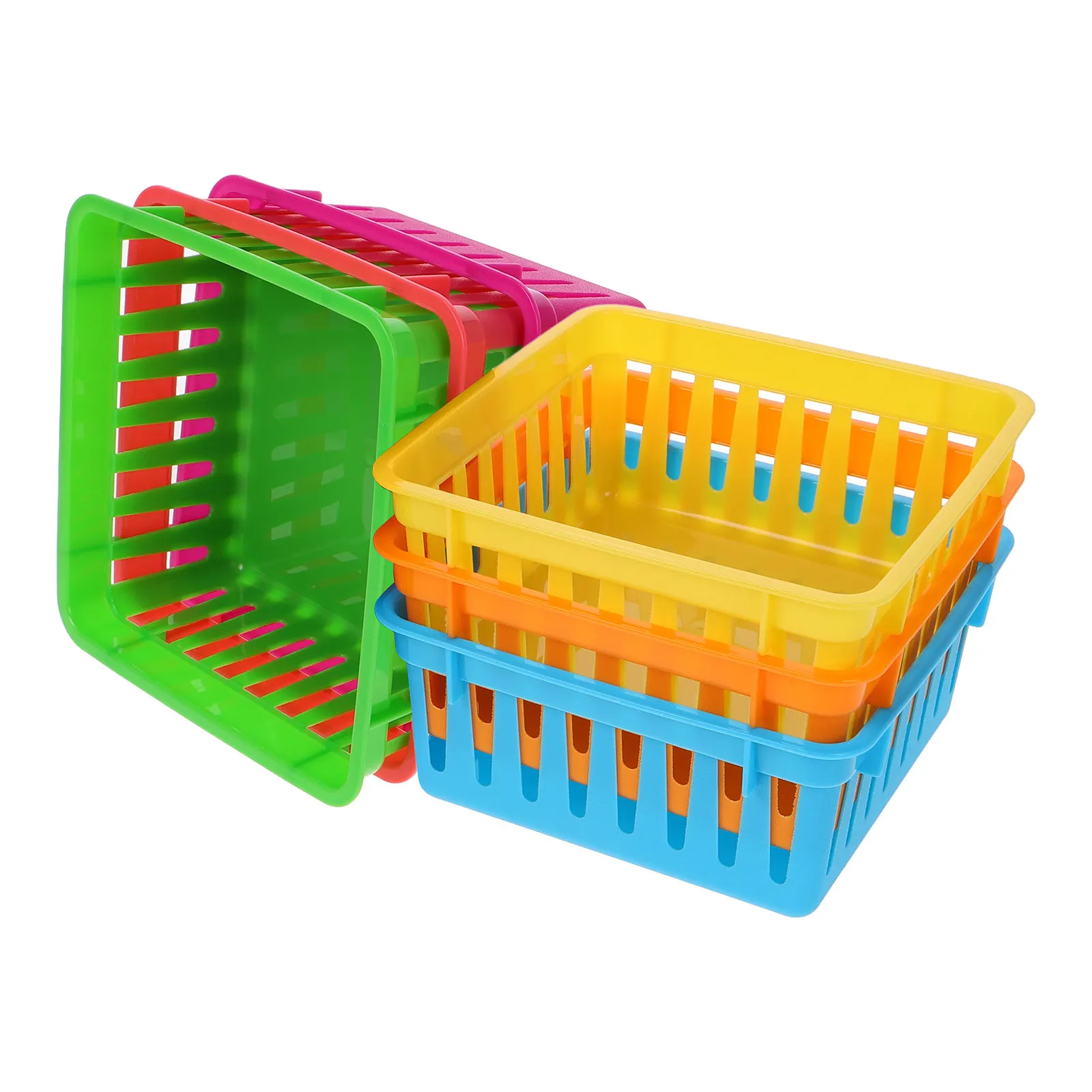 6 Pcs Classroom Drawer Organizers Trays Supply Pencil Desk Plastic Organization Bins Baskets Storage