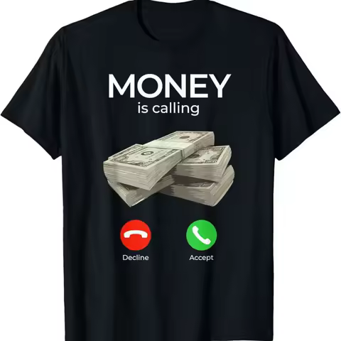 Money Is Calling Cash T Shirt Funny Business Hustler