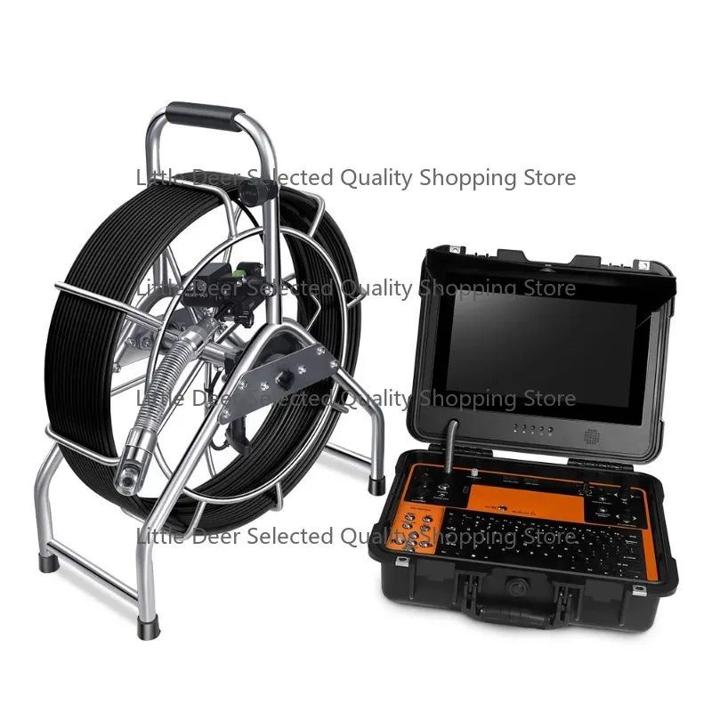 60M Waterproof Drain Sewer Inspection Video Camera 1080P HD DVR 512hz Sonde 33mm Pan Tilt Camera