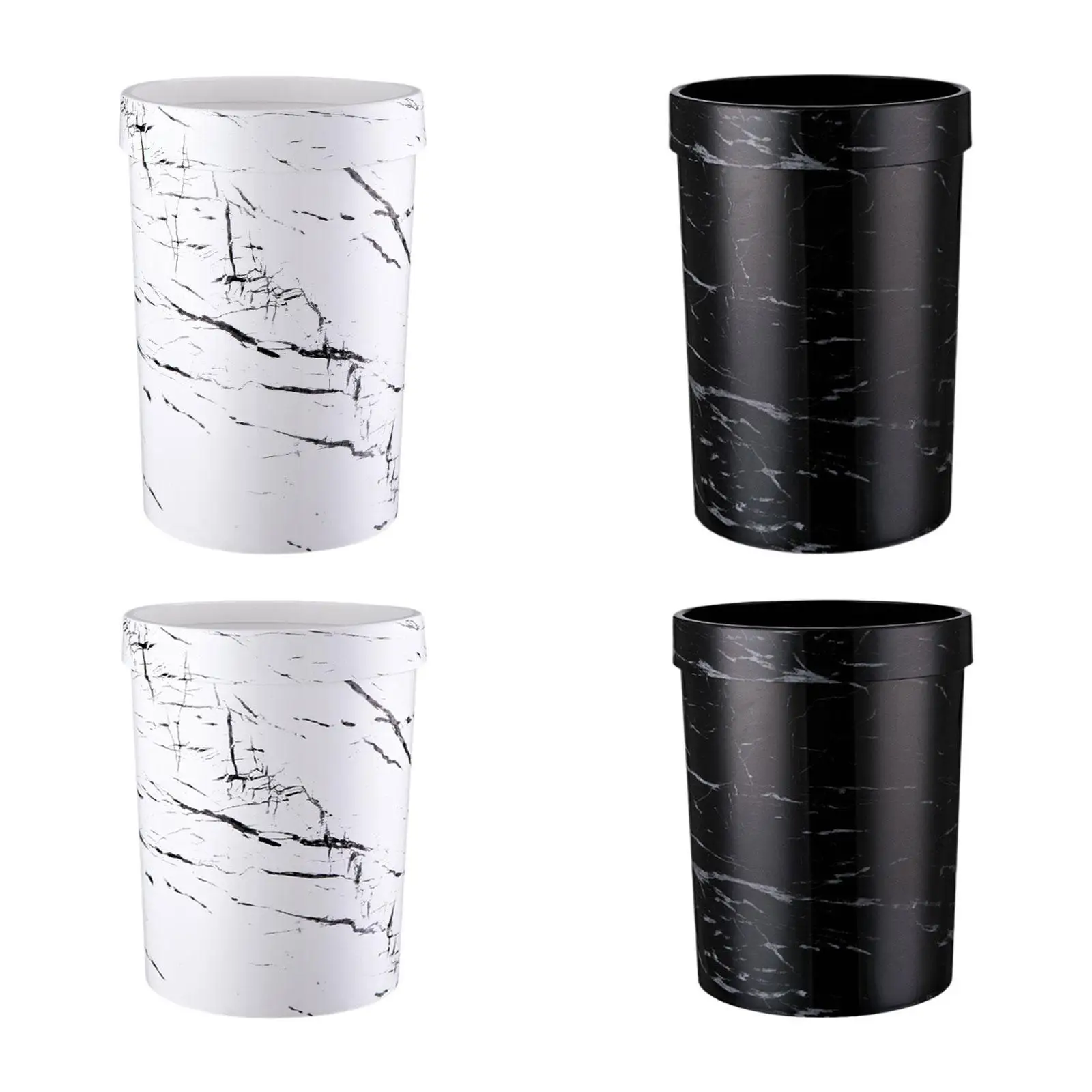 Trash Bin Wastebasket Rubbish Can Large Capacity Garbage Can Waste Bin for Living Room Home Laundry Powder Room Washroom