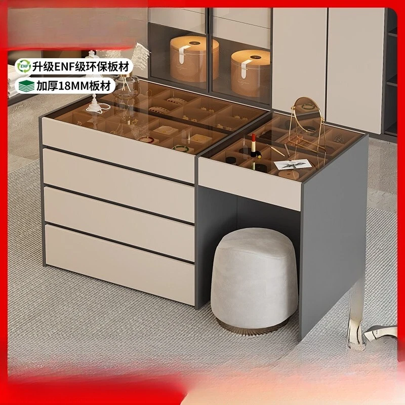 

Cloakroom, mid-island cabinet, simple island platform, chest of drawers, cabinet, integrated jewelry display cabinet, household