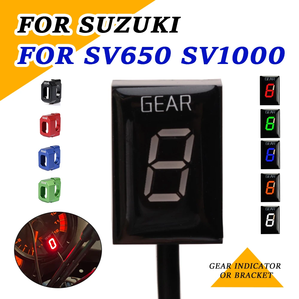 

Motorcycle Accessories Gear Indicator Gear Display Meter For Suzuki SV 650 SV 1000 SV650 SV1000 ECU Plug 1-6 Lever Speed Display