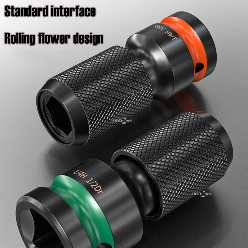 Electric Wrench Conversion Hand Drill Adapter Square To 6.35mm Hexagonal Conversion Rod Drill Bit Clamp Power Tool Accessories