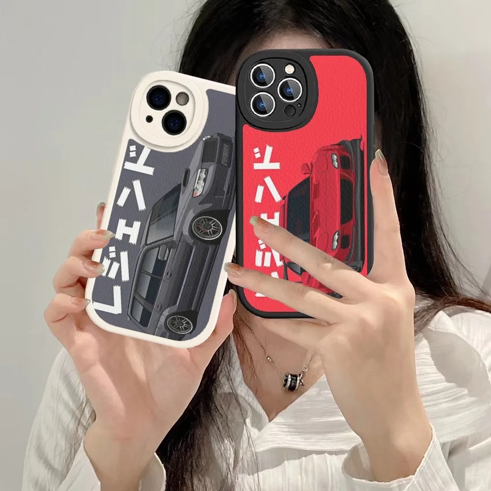 JDM Tokyo Drift Sports Car Phone Case Hard Leather For iPhone 14 13 12 Mini 11 14 Pro Max Xs X Xr 7 8 Plus Fundas