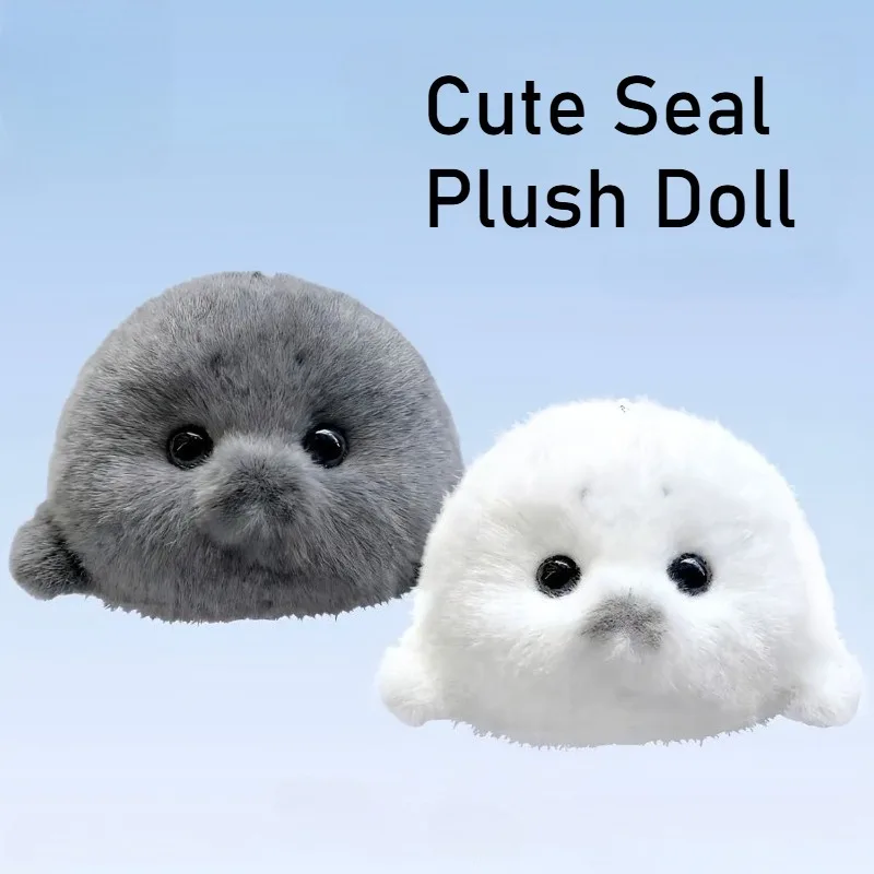 Cute Soft Seal Plush Keychain Kawaii Seal Plushies Animal Pendant Fashion Stuffed Doll Keyring Backpack Accessories Car Ornament