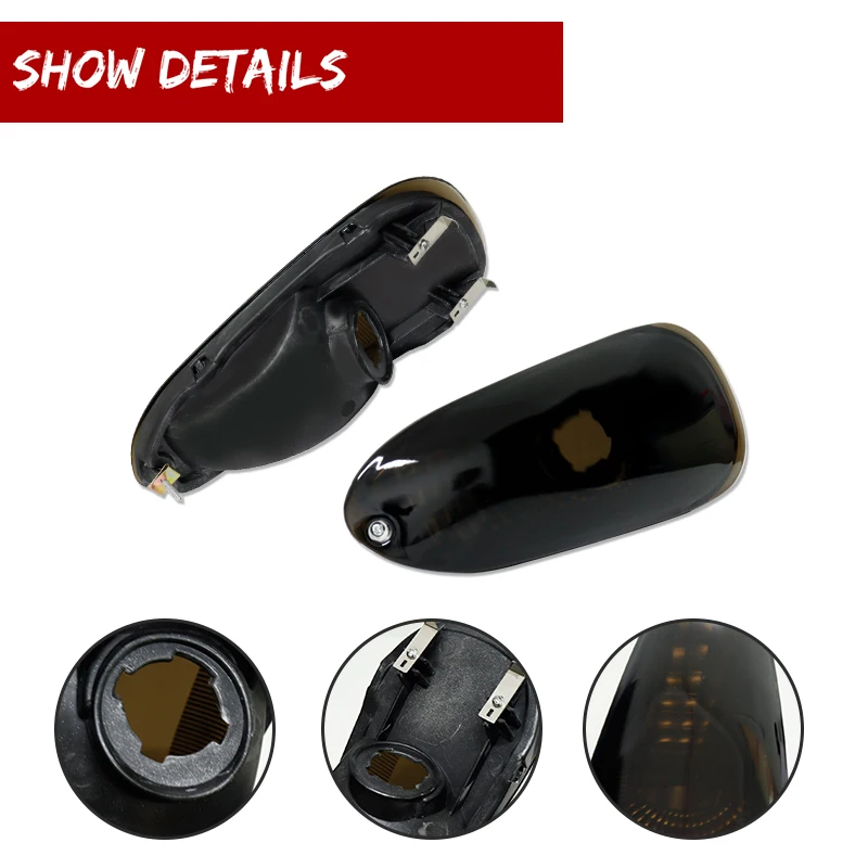 Car Front Bumper Turn Signal Light Cover Housings Kit For 1994-1998 Mitsubishi 3000GT Front Corner Parking Lamp, No Bulb /Socket