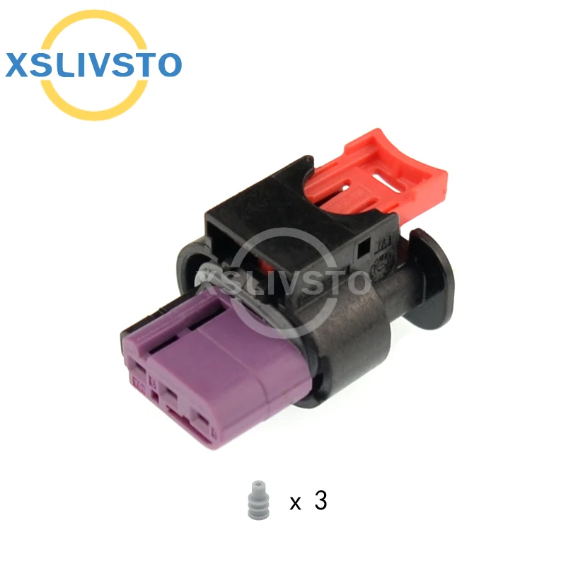 3 Pin way Auto waterproof connectors Car reversing radar Parking Sensor harness plug 35126372 For Tesla