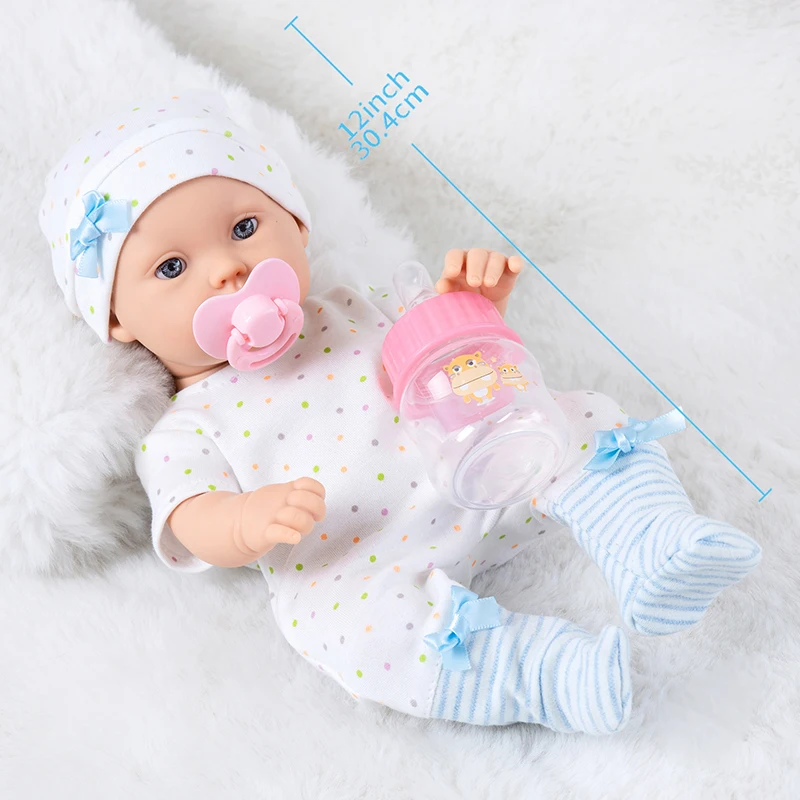 12 Zoll/30 CM Baby Puppen Reborns Puppe Realistische Handgemachte Pflege Puppe Ganzkörper Silikon Reborns Beliebte Elternschaft spiel Geschenk