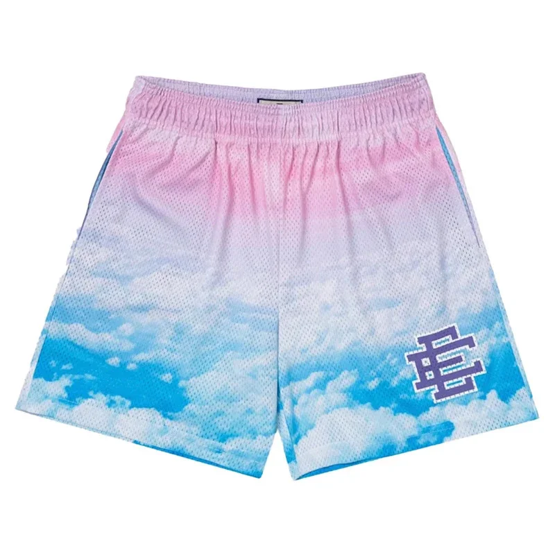 New ERIC EMANUEL EE Basic Short NEW YORK CITY SKYLINE men\'s basketball shorts fitness  sweatpants summer gym workout mesh shorts