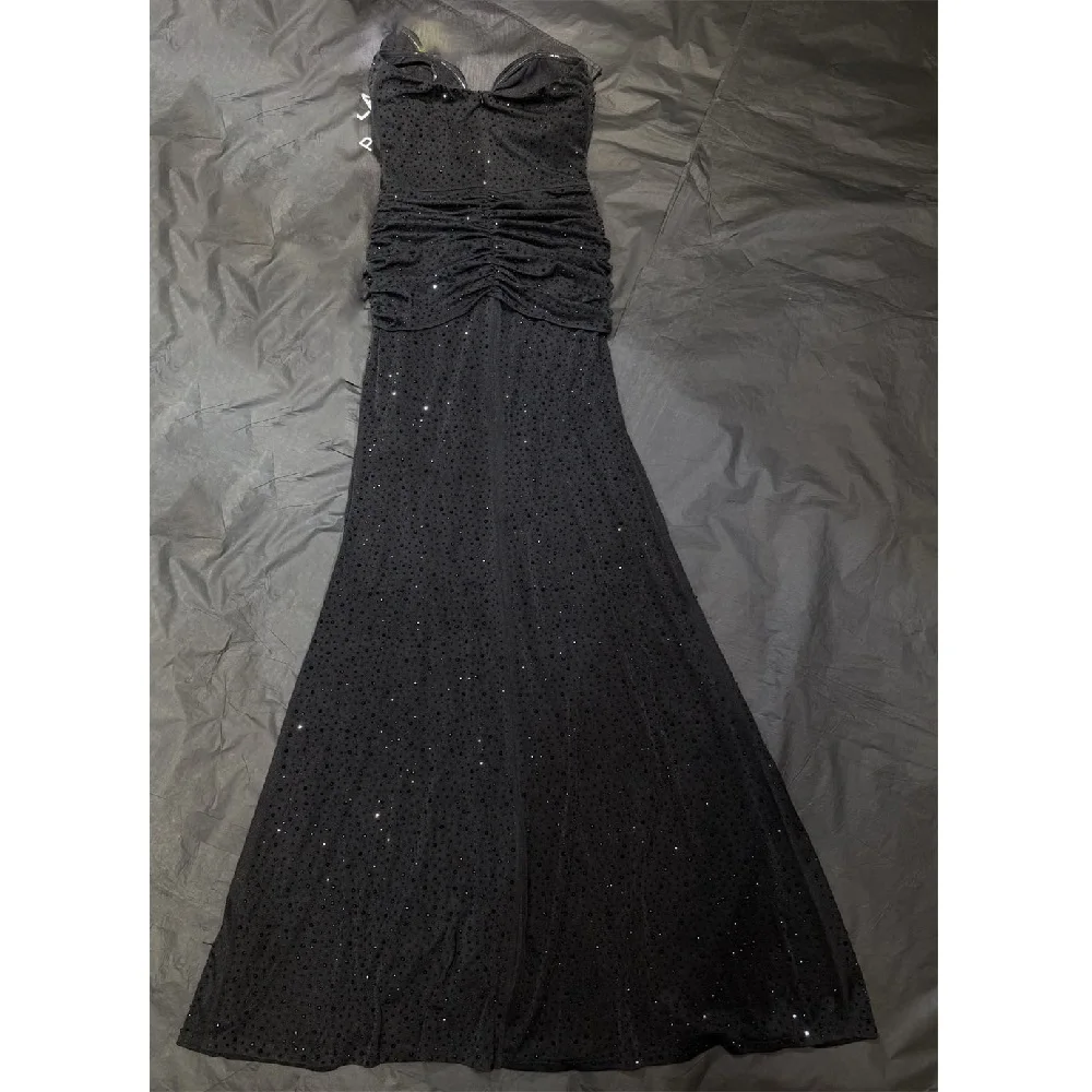 Abito da sera senza spalline da donna estivo 2026, gioielli con diamanti, corsetto, abito da donna, reggiseno lungo da festa di nuova moda Y2K