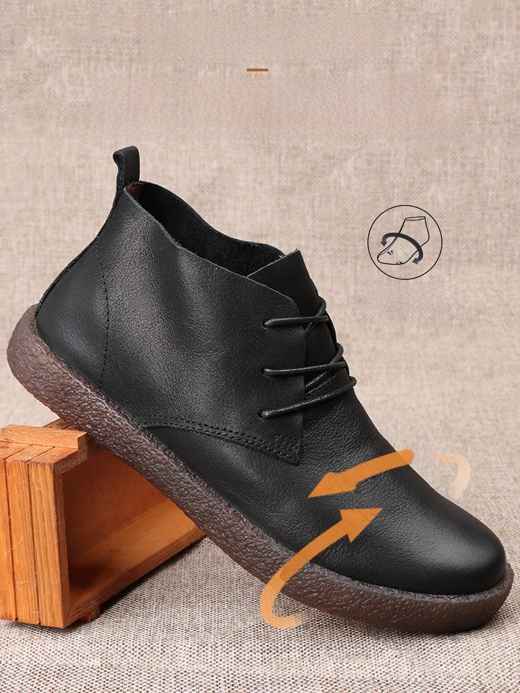 

Мужские высокие кожаные ботинки Casual oes, уличная удобная нескользящая мягкая обувь Bot Briti Sle, модная мужская обувь