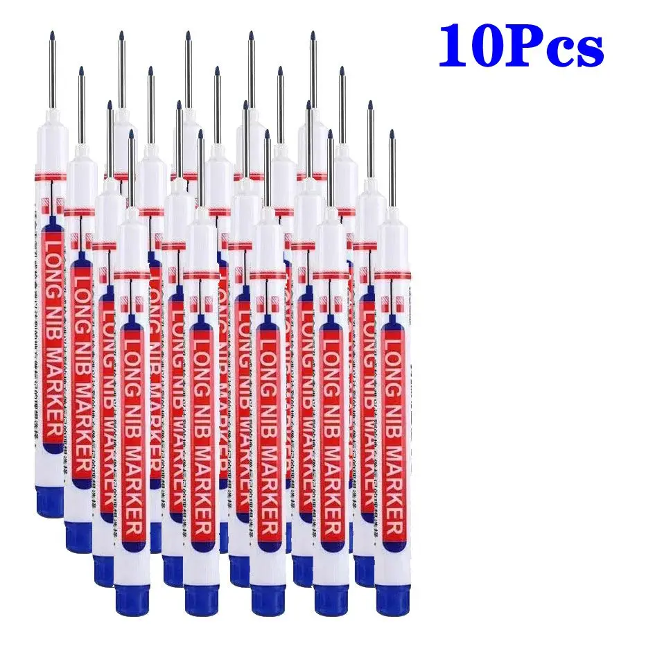 5-100 Stuks 20mm Diep Gat Lange Nib Hoofd Markers Voor Metalen Perforeren Pen Waterdichte Badkamer Houtbewerking Decoratie multifunctionele