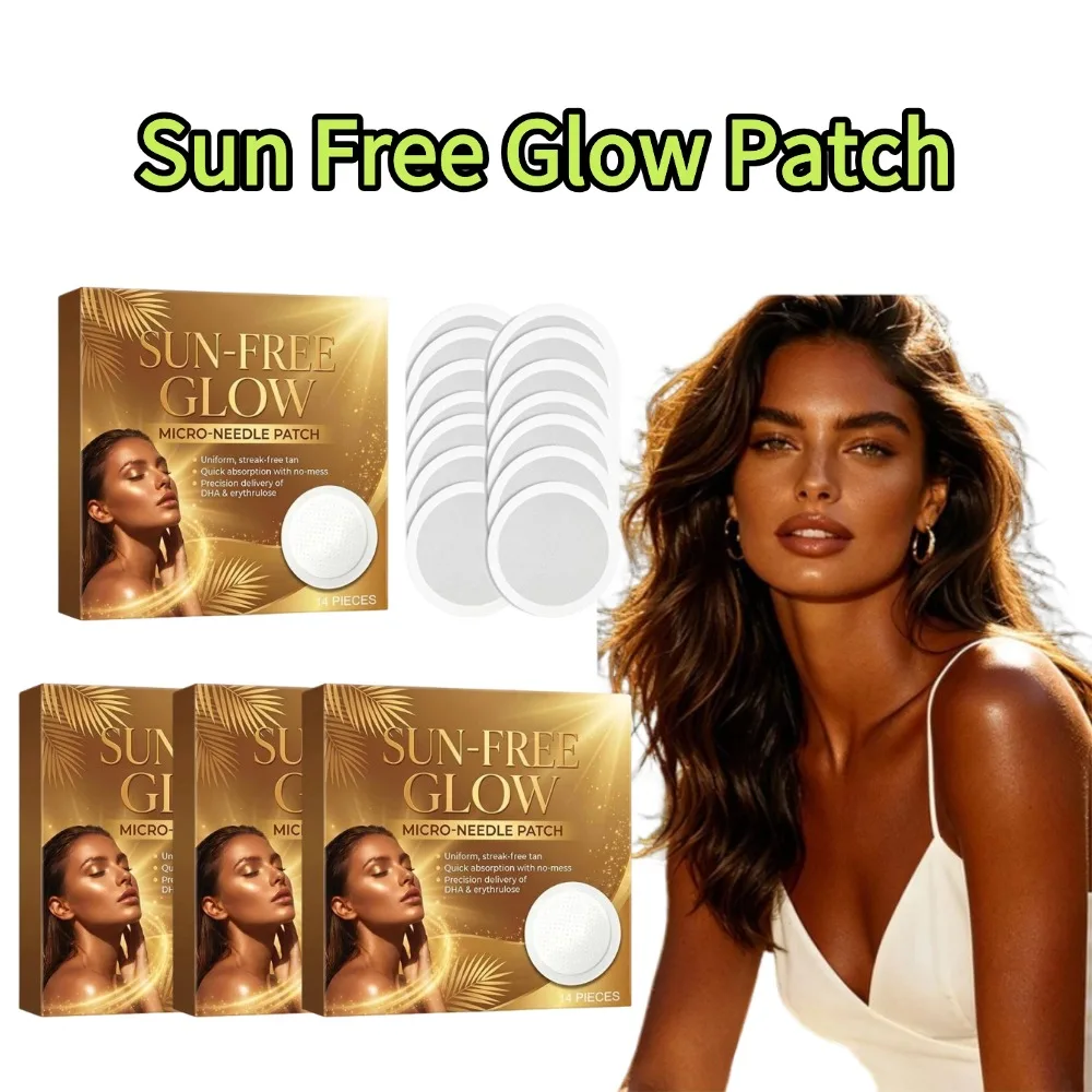 Sun Free Glow Patch 14Pcs Sunless Tanning Microdarts Sticker For Women Body Care Skin Care Brightening Cosmetics Tanning Patches