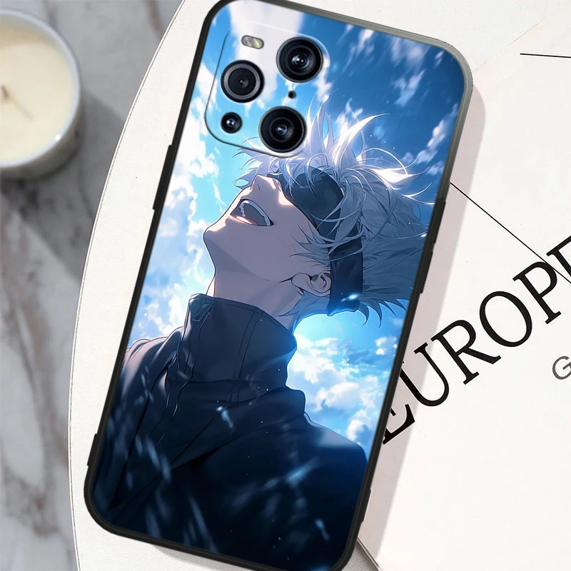 Toji Fushiguro Jujutsu Kaisen Phone Case For OPPO Find X2 X3 X5 Reno 5 6 7 8 10 11 Pro Plus Lite Neo Z F 4G 5G Black Cover Funda