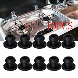 10Pcs Black Effective Reduce Scratches Heat Resistant RV Stove Grommet RV Car accessories