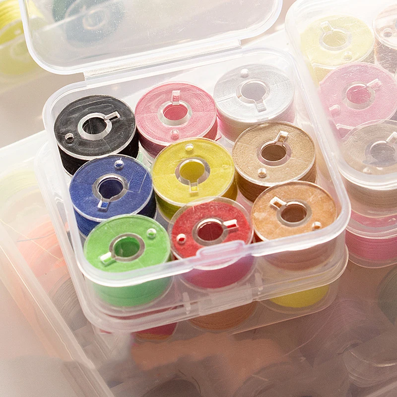 9/25/36Color Handmade Embroidery Sewing Threads Polyester Home Hand Stitching Sewing Machine Supplies Yarn Line Box Color Random