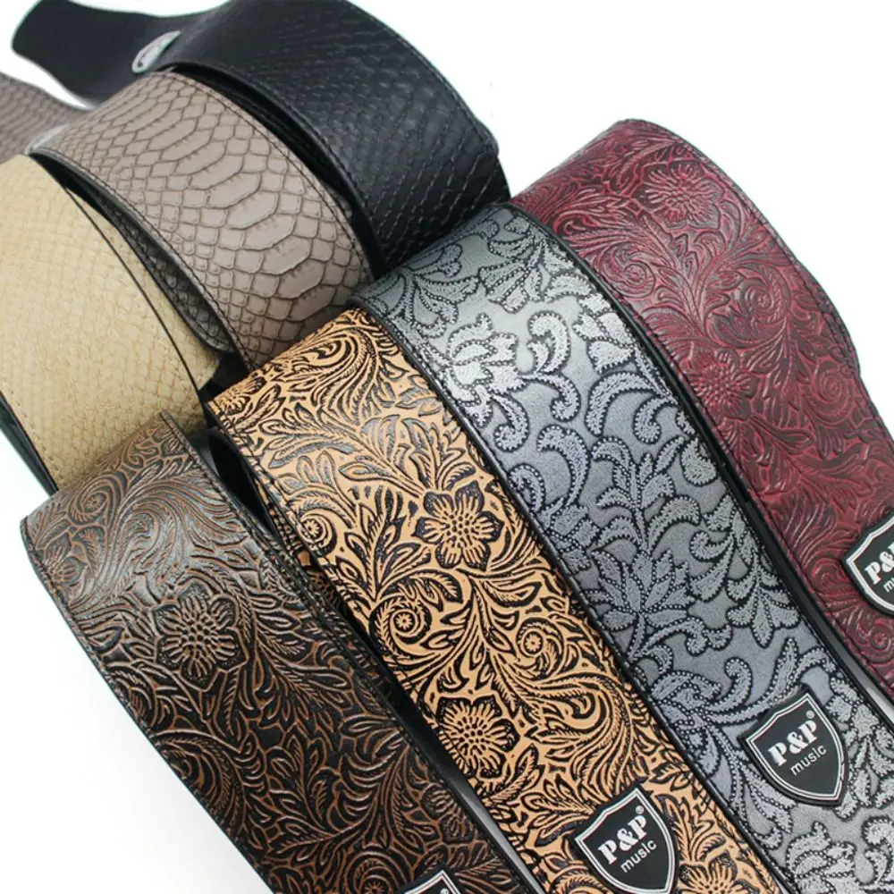 High Quality Leather Guitar Strap Widening Guitar Accessories Bass Strap Adjustable Ukulele Straps Belt Guitar