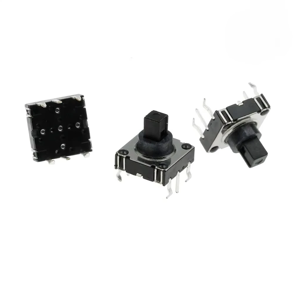 100PCS 10x10x10mm Tact Switch 4 Direction & Center Push 5 Way Tactile Snap In Vertical 6 Pin DIP PCB Navigation Multifunction